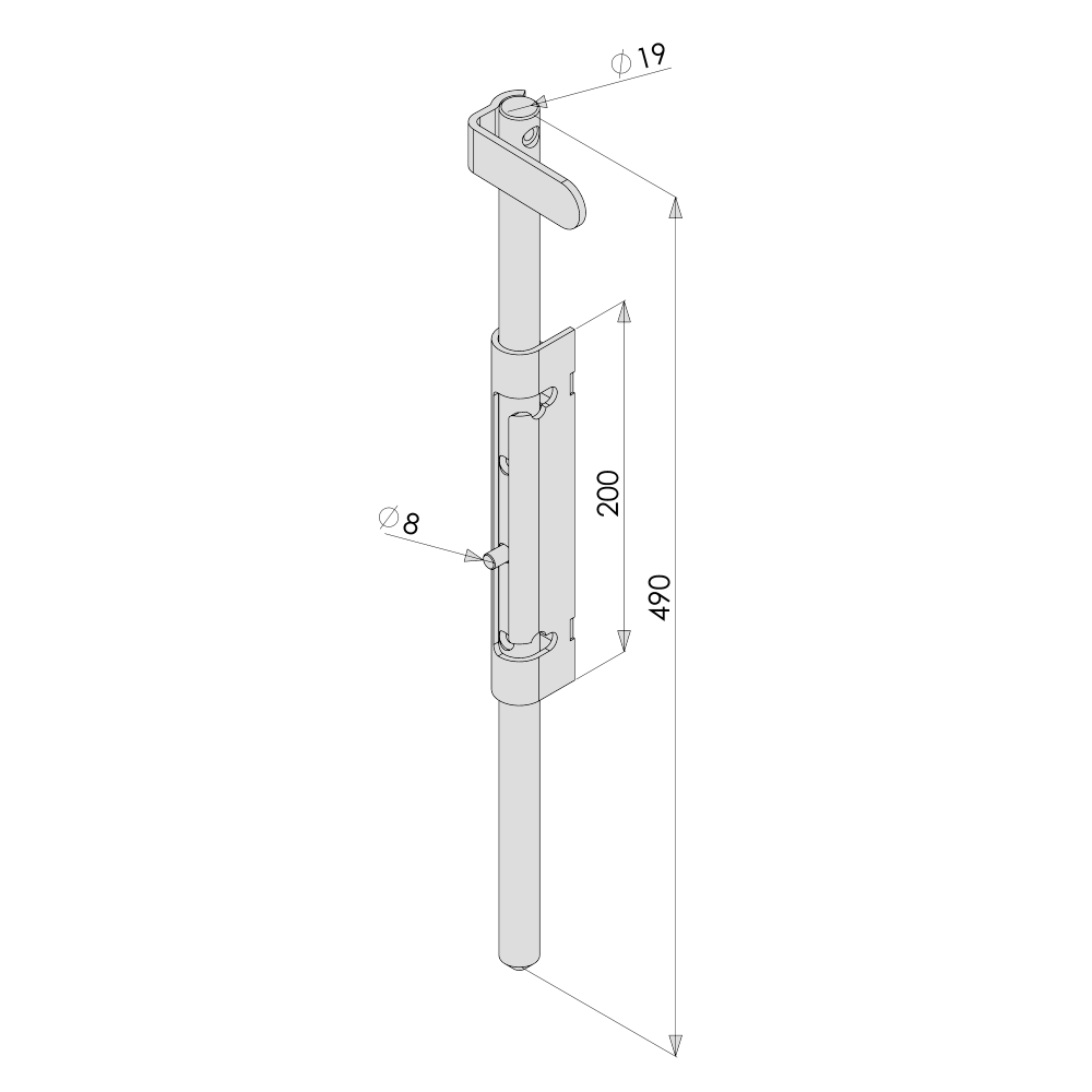 GATEMASTER Locking Drop Bolt