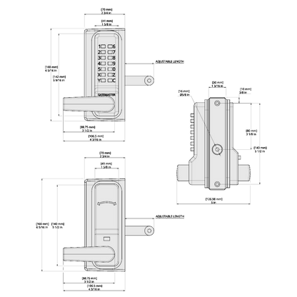 GATEMASTER RapidReset Superlock Digital Gatelock Single Sided Keypad