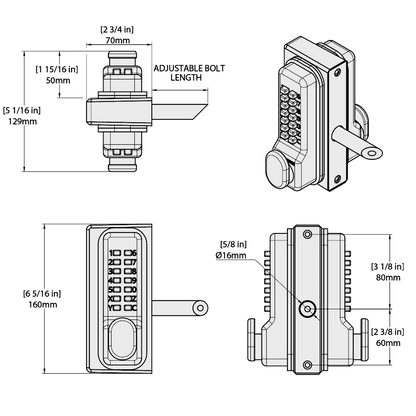 GATEMASTER Superlock 2.0 Digital Double Sided Gate Lock BDG