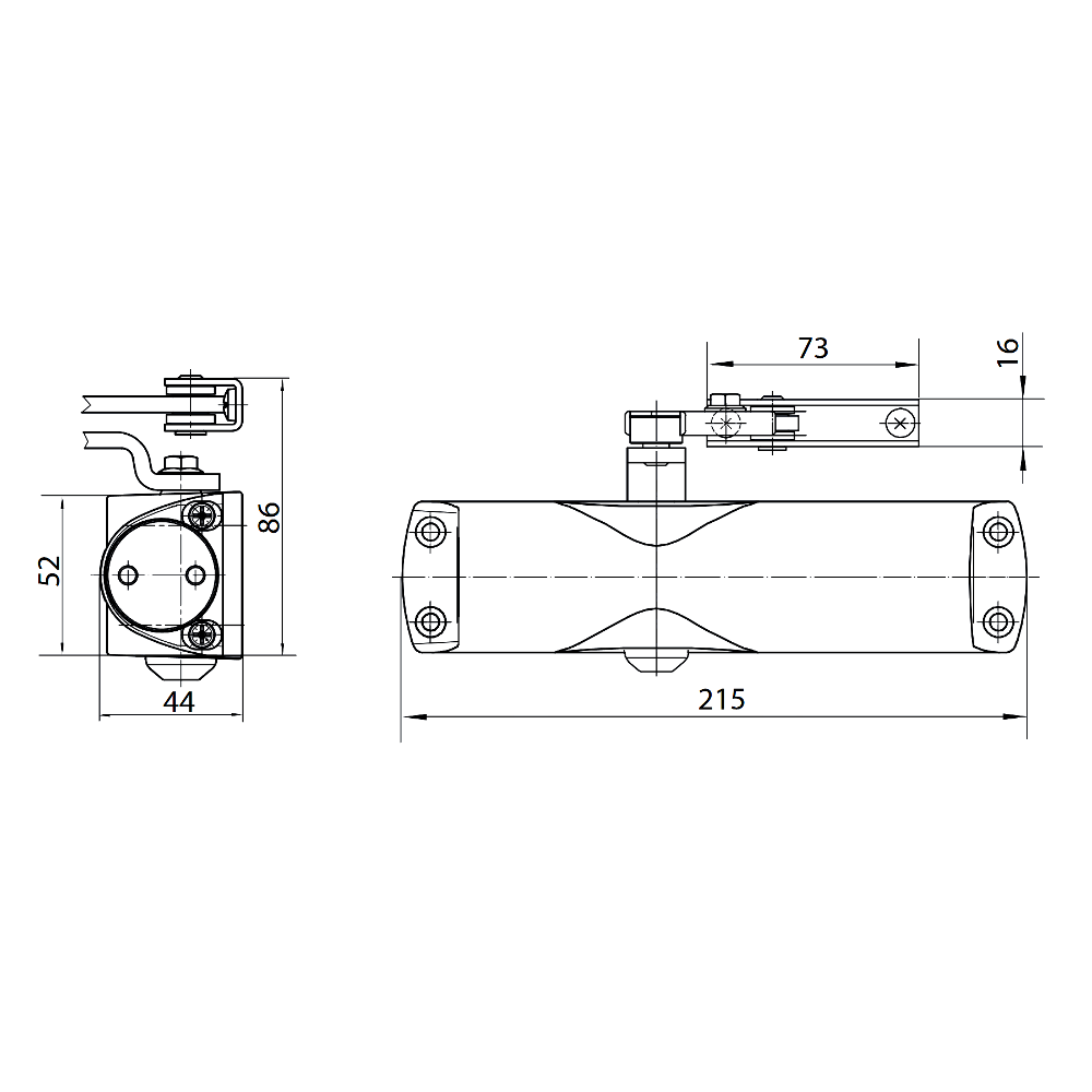 GEZE TS1000C Size 2-3 Overhead Door Closer