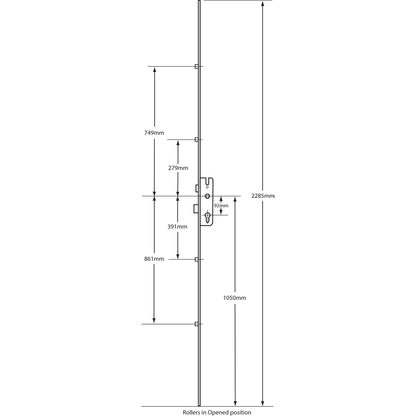 GU Lever Operated Latch & Deadbolt - 4 Roller