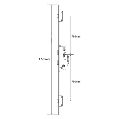 GU Secury Auto A2 1770 Multipoint Lock - 2 Deadlocks
