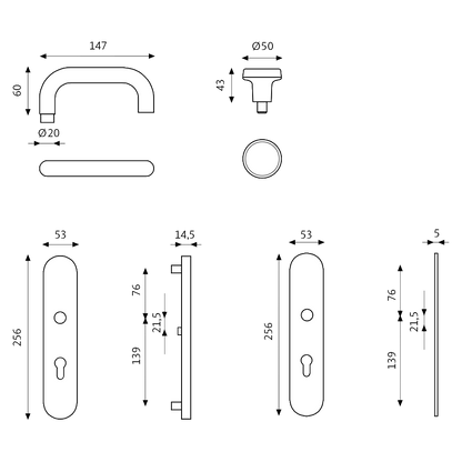 GU BKS Rondo Lever/Knob Door Furniture