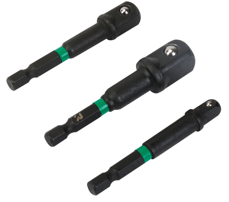 Rikä 3 Piece 1/4" Hex-to-Square Socket Adaptor Set