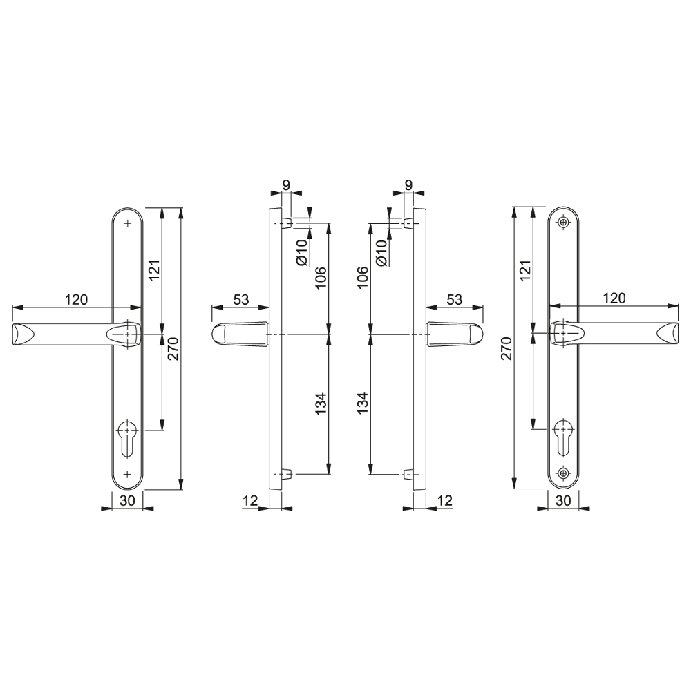 HOPPE UPVC Lever Door Furniture 113/3620N