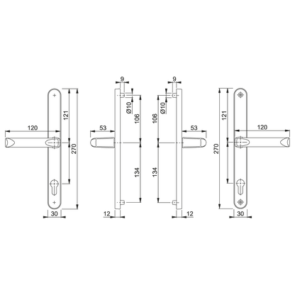 HOPPE UPVC Lever Door Furniture 113/3620N