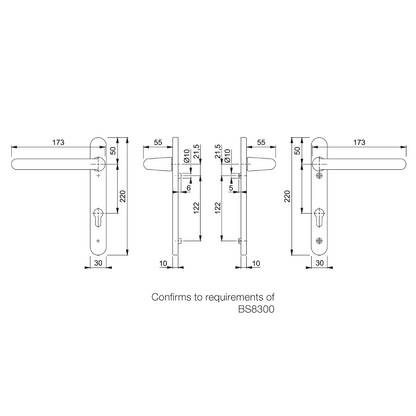 HOPPE Paris UPVC Long Lever Door Furniture 137/3337