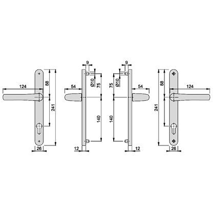 HOPPE Atlanta UPVC Lever Door Furniture 1710/3633N