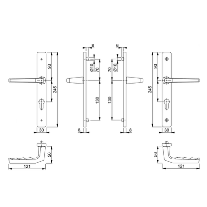 HOPPE Frankfurt UPVC Lever Door Furniture