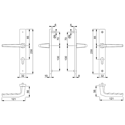 HOPPE Frankfurt UPVC Lever Door Furniture
