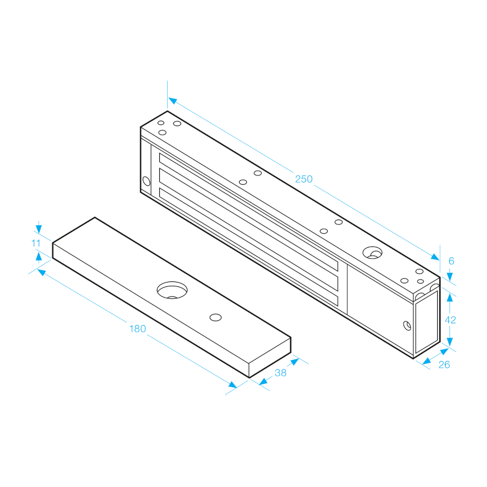 ICS A-Series 12/24VDC Mini Surface Magnet