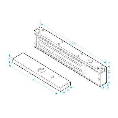 ICS A-Series 12/24VDC Mini Surface Magnet