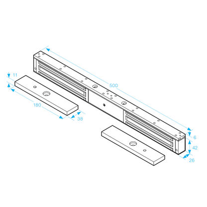 ICS A-Series 12/24VDC Mini Double Surface Magnet