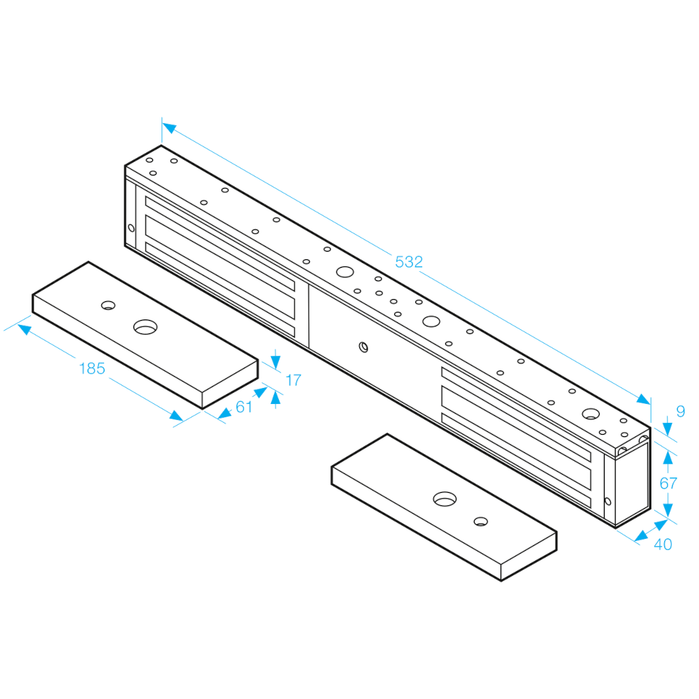 ICS A-Series 12/24VDC Standard Double Magnet