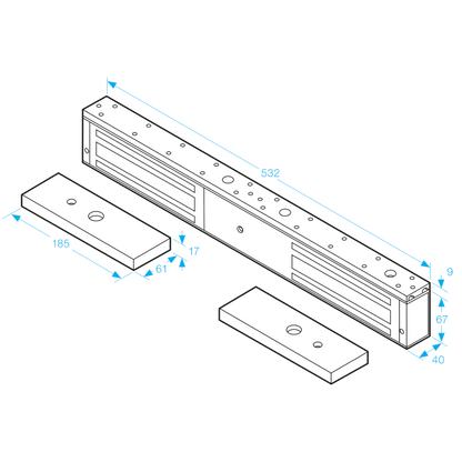 ICS A-Series 12/24VDC Standard Double Magnet