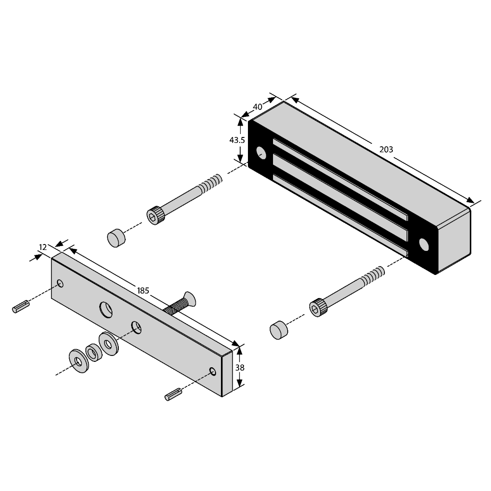 ICS G600M-BCE Mini External Magnet 12/24VDC Monitored
