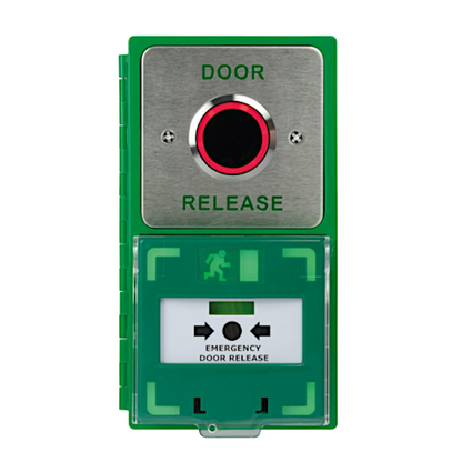 ICS Dual Unit MCP110 Call Point With Infrared Touch Free Exit Button