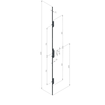 INGENIOUS 1002 Lever Operated Latch & Hookbolt - 2 Hook 2 Roller