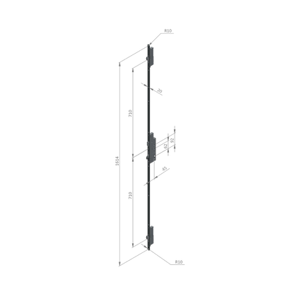 INGENIOUS 1007 Lever Operated Latch & Hookbolt - 2 Hook