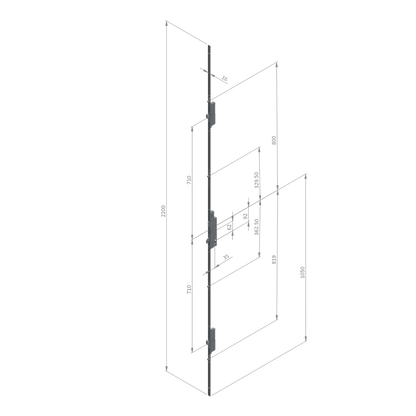 INGENIOUS 1011 Lever Operated Latch & Hookbolt - 2 Hook 4 Roller
