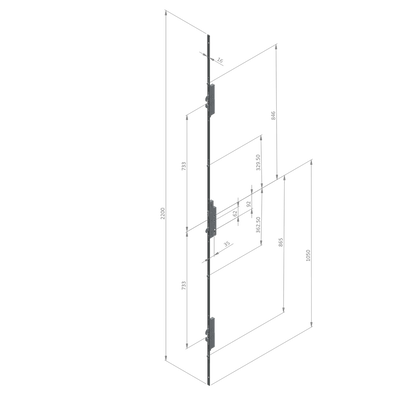 INGENIOUS 1014 Lever Operated Latch & Hookbolt - 4 Hook 4 Roller