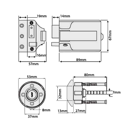 Ingersoll RA71 & SC71 Nightlatch