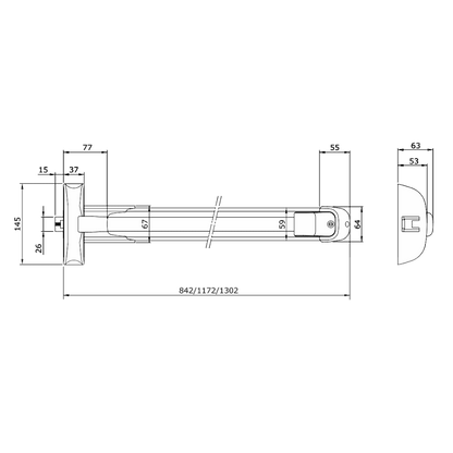 ISEO Push Electro Motorised Rim Panic Exit Bar