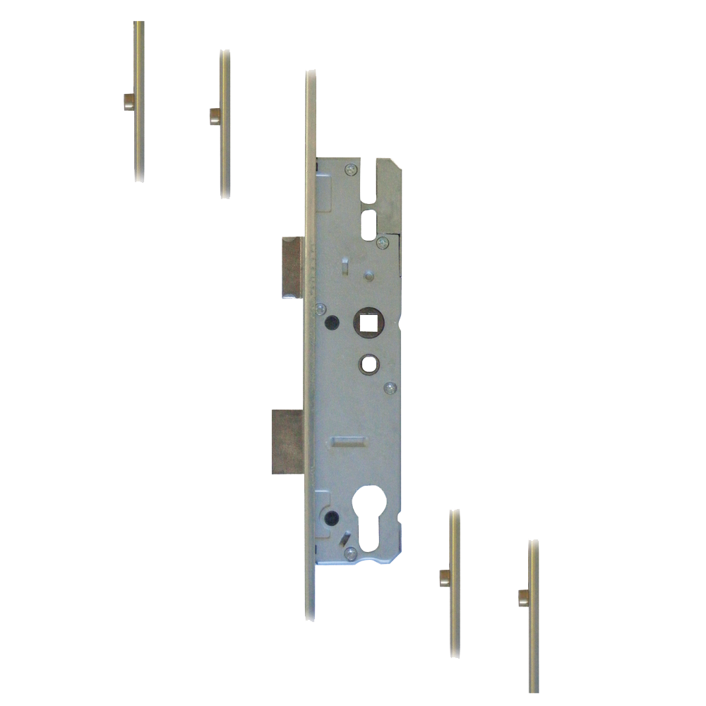 KFV Lever Operated Latch & Deadbolt U Rail - 4 Roller
