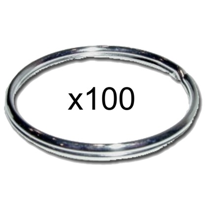 ALDRIDGE Split Rings 50mm 100 Rings - Chrome Plated