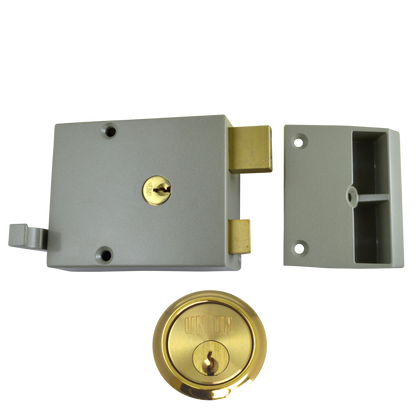 UNION 1332 & 1334 Drawback Rimlock 60mm CG Case Cyl - Polished Lacquered Brass