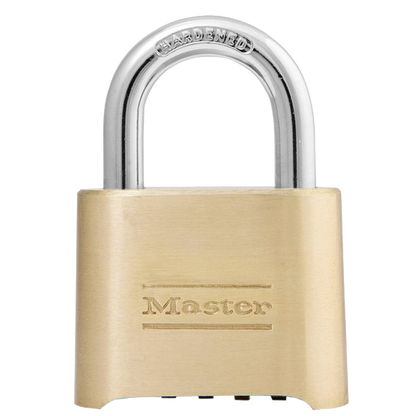 MASTER LOCK 175 Brass Open Shackle Combination Padlock Keyed To Differ Pro - Hardened Steel