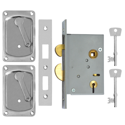 WILLENHALL LOCKS 3500 Locking Hookbolt 75mm Keyed to Differ - Satin Chrome