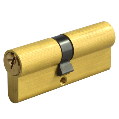 ERA 6-Pin Euro Double Cylinder 85mm 35/50 30/10/45 Keyed To Differ - Polished Brass