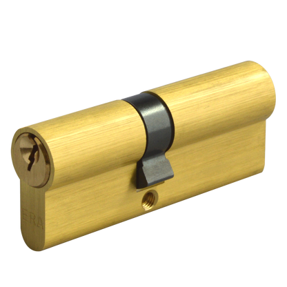 ERA 6-Pin Euro Double Cylinder 90mm 35/55 30/10/50 Keyed To Differ - Polished Brass