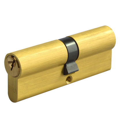 ERA 6-Pin Euro Double Cylinder 90mm 45/45 40/10/40 Keyed To Differ - Polished Brass