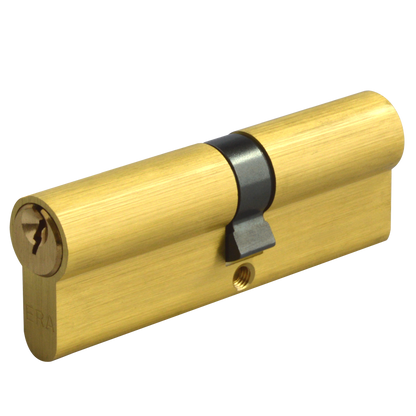 ERA 6-Pin Euro Double Cylinder 100mm 50/50 45/10/45 Keyed To Differ - Polished Brass