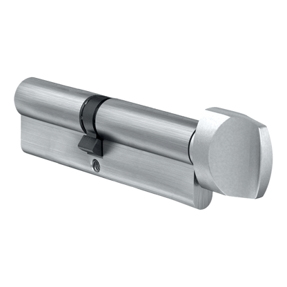 EVVA A5 KDZ Euro Key & Turn Cylinder KD 122mm 61-T61 56-10-T56 - Nickel Plated