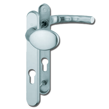 HOPPE Atlanta UPVC Lever / Moveable Pad Door Furniture 77G/3831N/1710 92mm Centres - Silver
