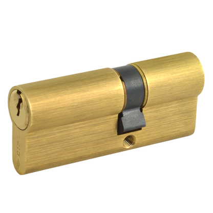 CISA C2000 Euro Double Cylinder 70mm 30/40 25/10/35 Keyed To Differ - Polished Brass