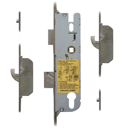 GU Lever Operated Latch & Deadbolt Split Spindle - 2 Hook 2 Outboard Roller 35/92