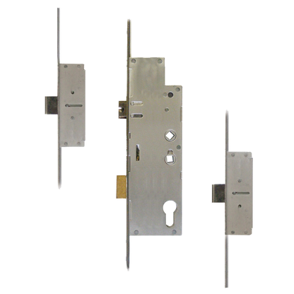 FULLEX Crimebeater 20mm Lever Operated Latch & Deadbolt Twin Spindle - 2 Dead Bolt 55/92-62 20mm Radius Faceplate