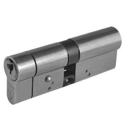 YALE Snap Resistant Euro Double Cylinder 90mm 45/45 40/10/40 Keyed To Differ - Nickel Plated