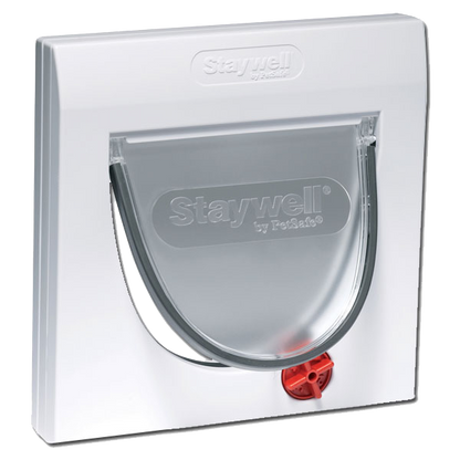 STAYWELL Pet Door 4 Way Lock 900 Series Cat Flap 224mm X 224mm - White