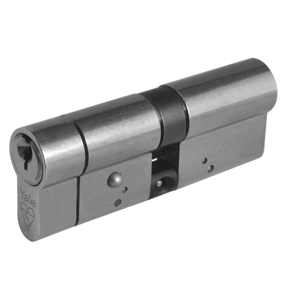 YALE Snap Resistant Euro Double Cylinder 85mm 45/40/10/35 Keyed To Differ - Nickel Plated