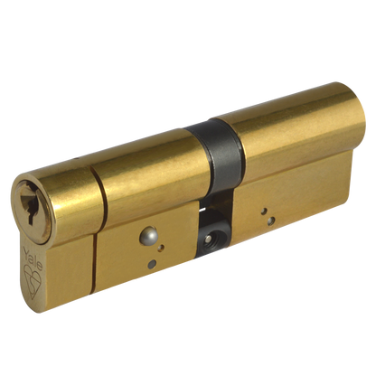 YALE Snap Resistant Euro Double Cylinder 95mm 50/45/10/40 Keyed To Differ - Polished Brass