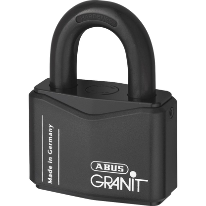 ABUS 37 Series Granit Plus Mechanism Solid Steel Rekeyable Open Shackle Padlock 77mm Keyed To Differ 37RK/70 Pro - Hardened Steel