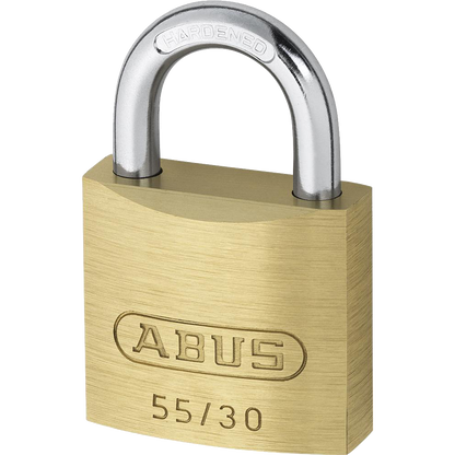 ABUS 55 Series Brass Open Shackle Padlock 38mm Keyed Alike 5401 55/40 - Brass