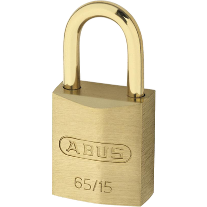 ABUS 65 Series Brass Open Shackle Padlock 16mm Keyed To Differ 65/15 Pro - Brass