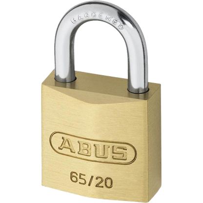 ABUS 65 Series Brass Open Shackle Padlock 20mm Twin Pack 65/20 Pro - Brass