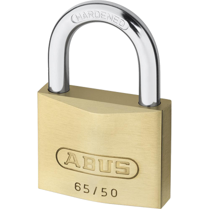 ABUS 65 Series Brass Open Shackle Padlock 50mm Keyed Alike 6505 65/50 - Brass